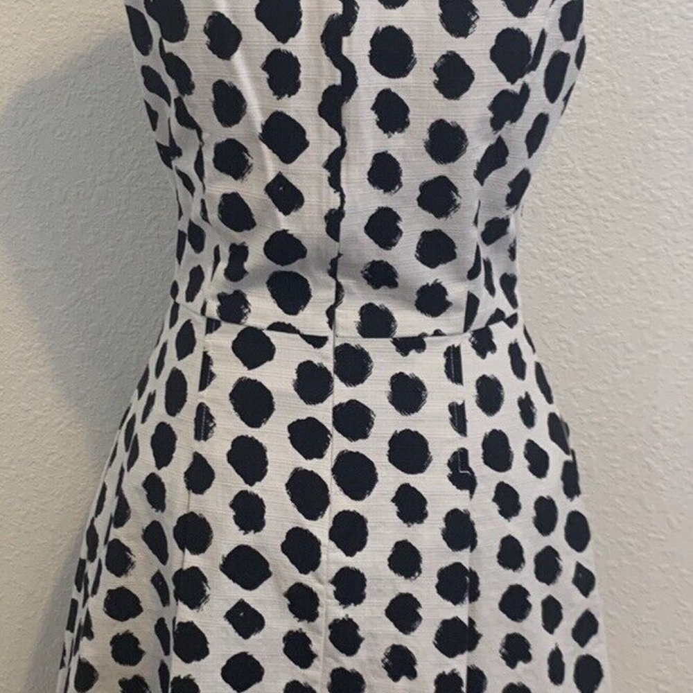 Vintage White House Black Market White Polka Dots Party Sun Dress Women's Size 2 - Picture 5 of 14